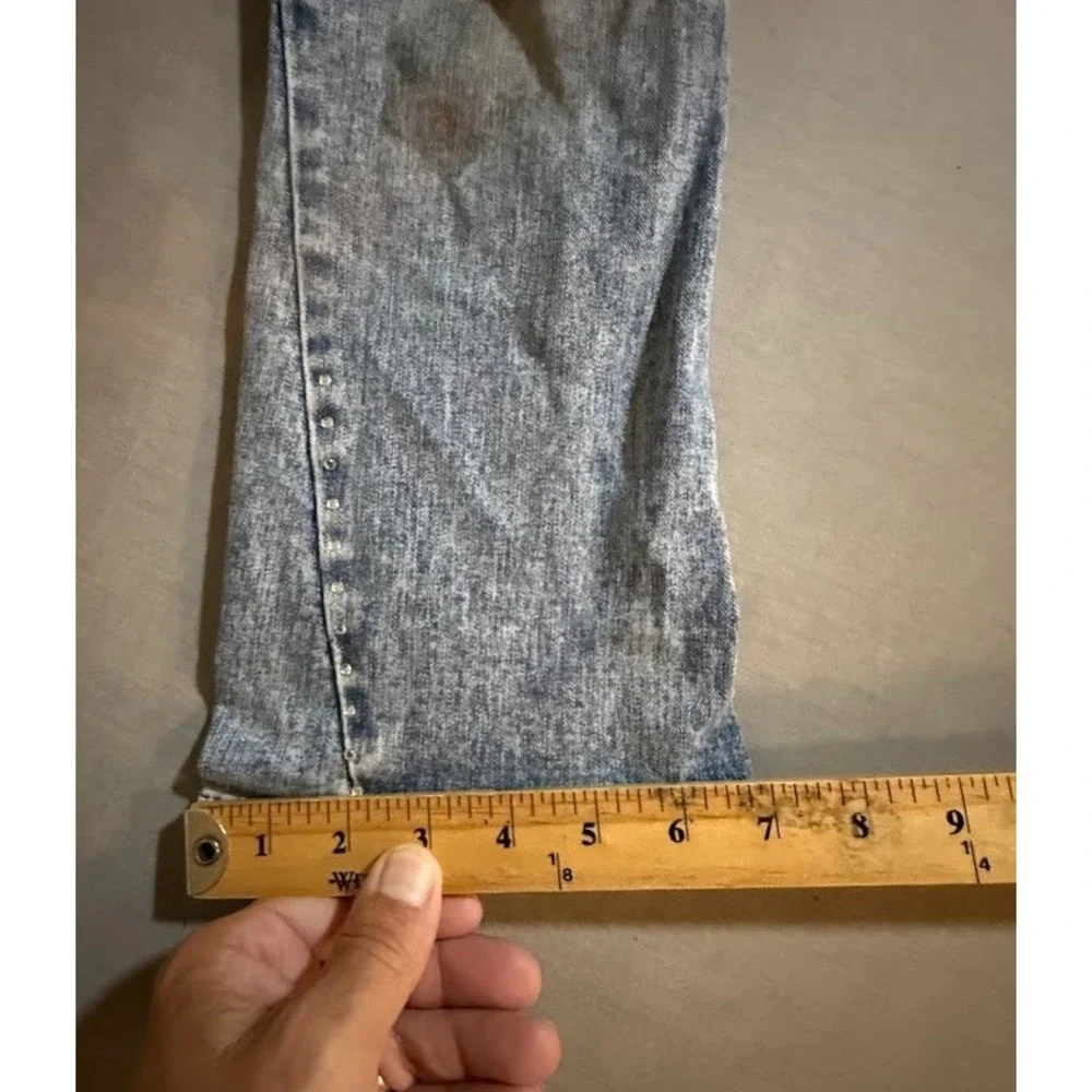 True Religion Joey Jeans‎ Girls 7 Blue Bedazzled Denim Bootcut Pocketed 22X22.